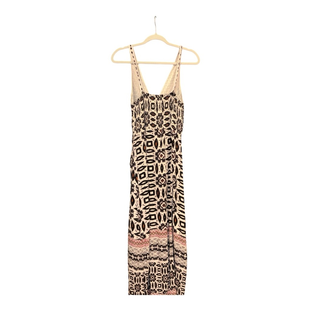 Angie Boho Maxi Dress Geometric Tribal Print Rayon Sleeveless AR41 - Picture 3 of 4